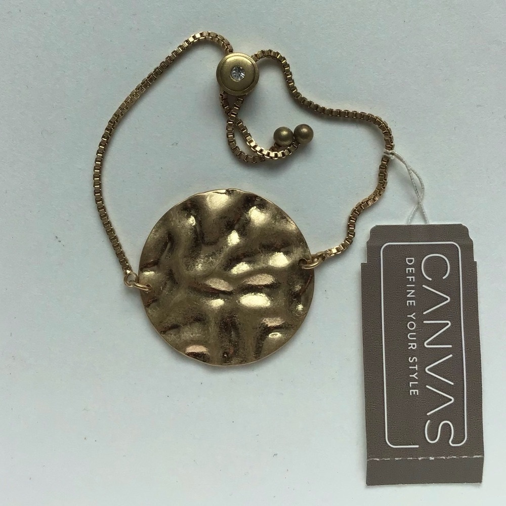 🆕🌟CANVAS Gold Statement Bolo Bracelet